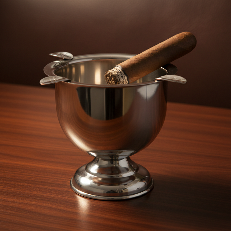 Stinky Cigar Tall Series Ashtray | Windproof 4-Stirrup | Malleable Iron