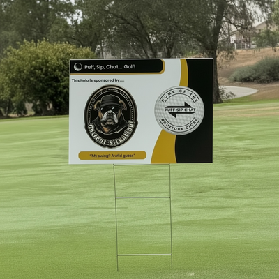 Puff Sip Golf 2027 – Tee Box Sign